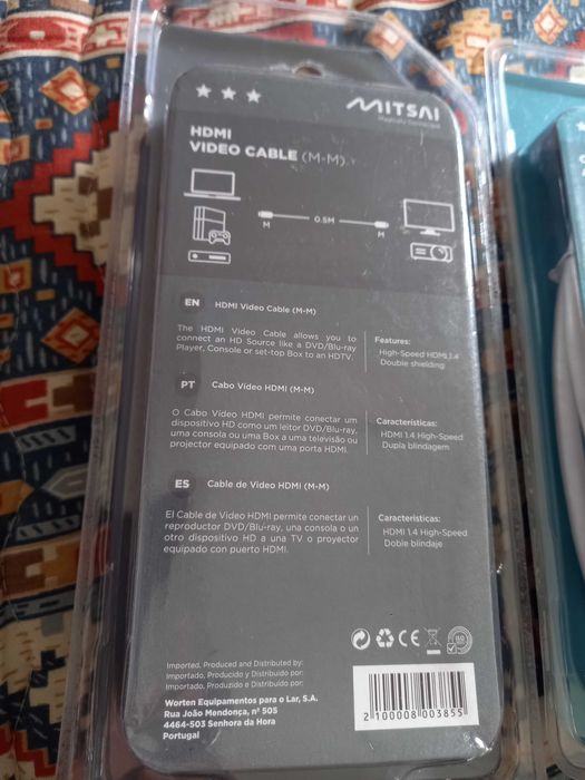 Cabos de ligação televisão, vídeo, antenas e consolas - Mitsai