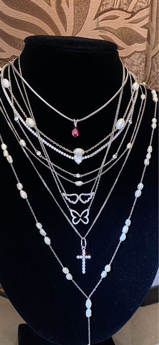 Серебро 925,колье,серьги, браслеты, кольца