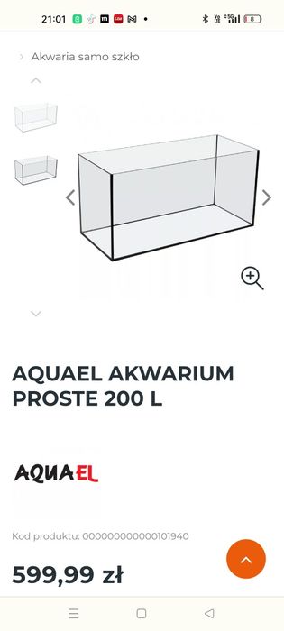 Akwarium 200LAquael sklep zoologiczny Pirania Olsztyn