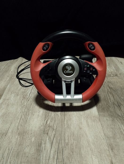 Kierownica COBRA PC / PS3 + pedały + mocowanie do stoł