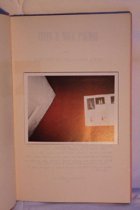 1ª edição "Vinte nove poemas" (1978), de João Miguel Fernandes Jorge
