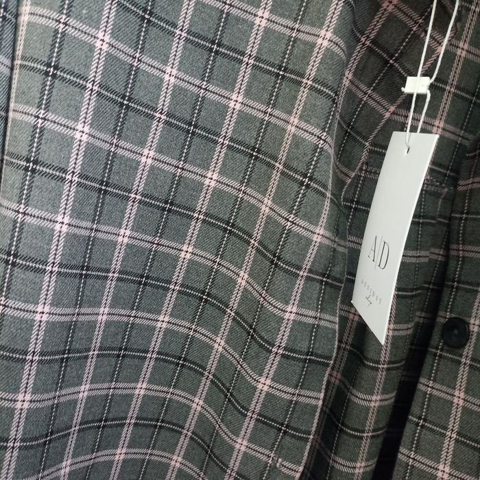 Фланель Сорочка у клітинку розмір С картата сіро рожева аналог moyami