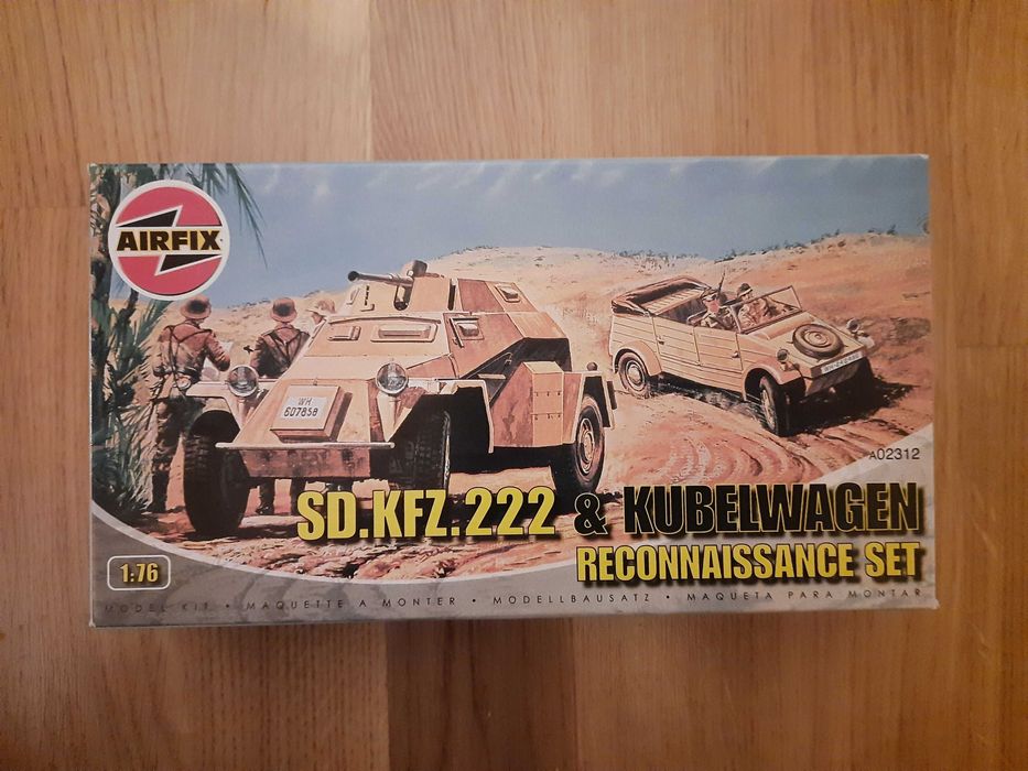 Model do sklejania Airfix SD.KFZ.222 & Kubelwagen skala 1/76