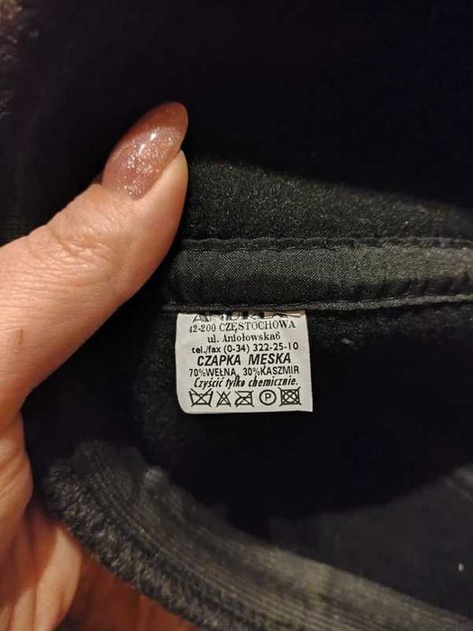 Kaszkiet męski czapka 70% wełna 30% kaszmir