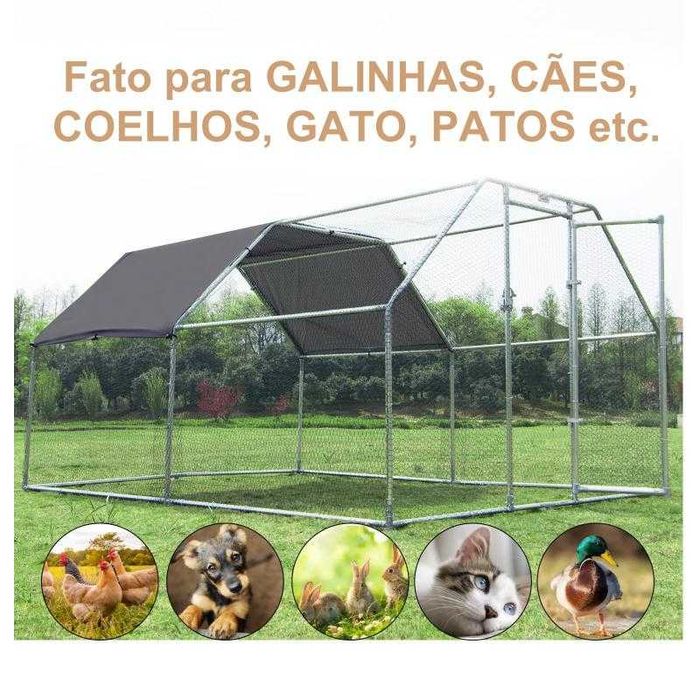Galinheiro de metal galvanizado 3x4x2m