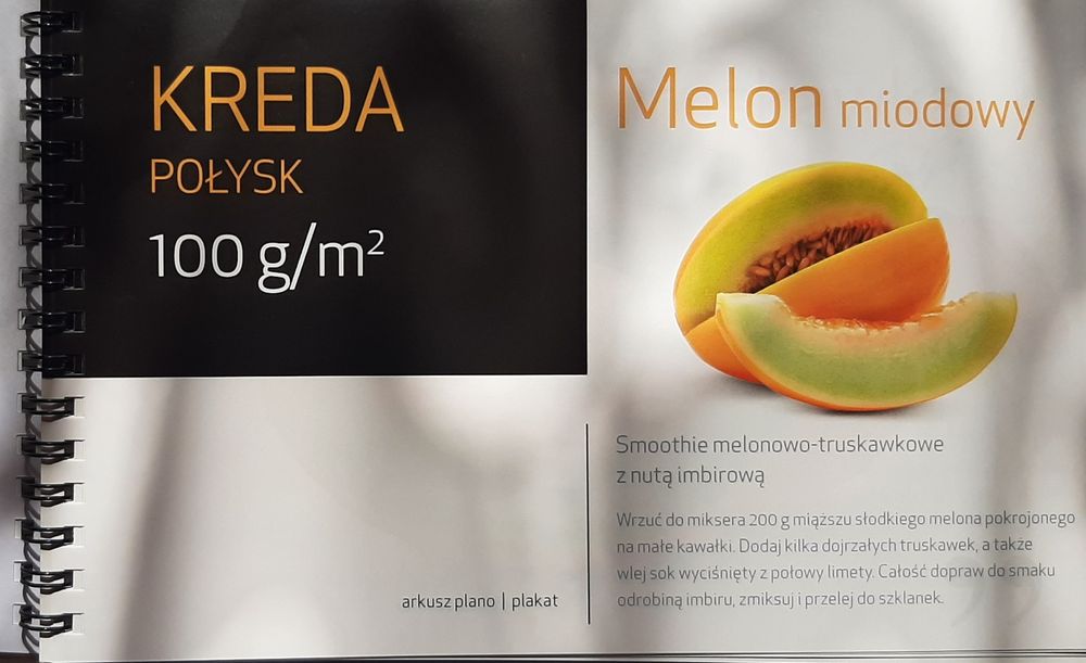 Wzornik papierów do druku offsetowego. 2 sztuki.