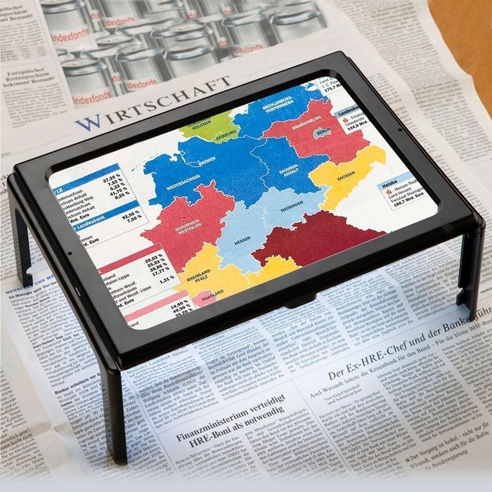 Stojąca składana lupa z diodą LED, 3X A4 pomoc w czytaniu dla seniorów