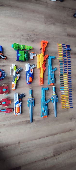 Pistolet NERF pistolety zestaw karabin miecz