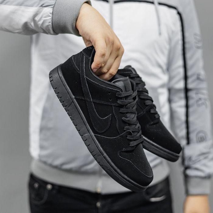 Кросівки Nike SB Dunk low Total Black premium | Кроссовки Найк чоловічі жіночі