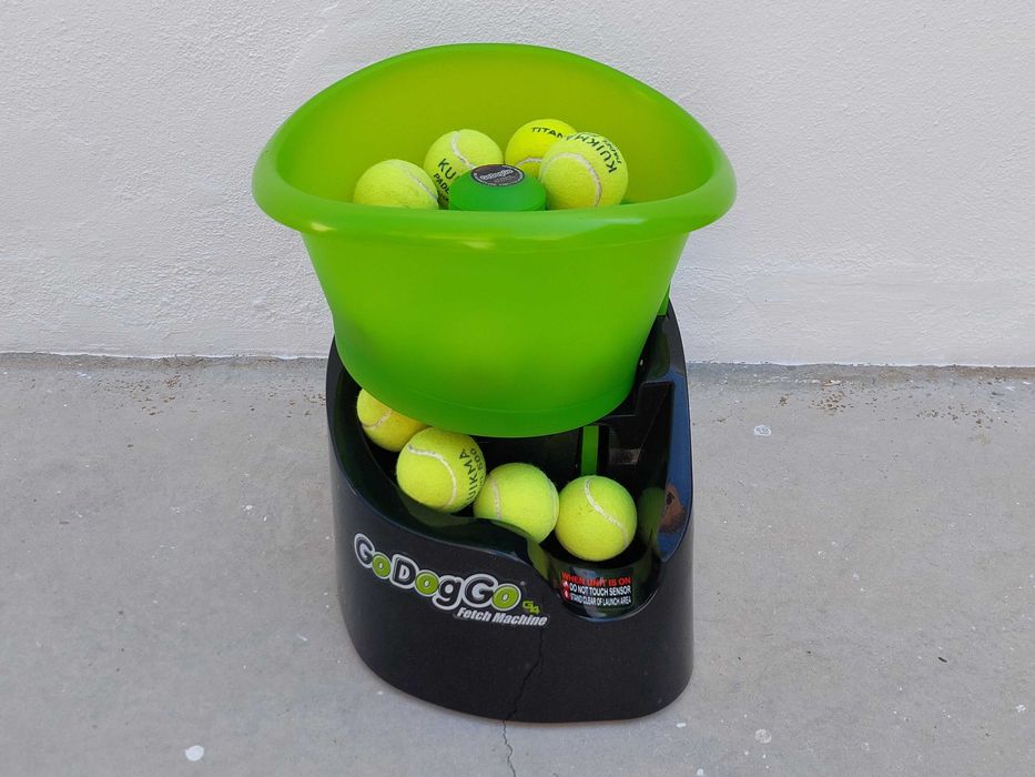 Máquina GODOGGO atira bolas ténis para cães