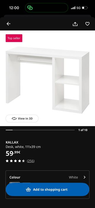 Secretária IKEA KALLAX branca – Nova