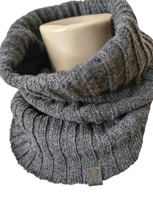Брендовый серый вязаный снуд/шарф-хомут marc o polo