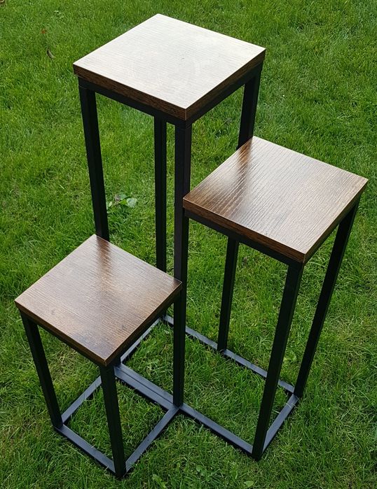 Kwietnik Metalowy Loft Stojak Kaskada