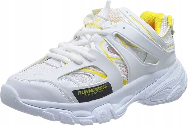 Runnerboss damskie buty sportowe białe wiązane 36 1j1a