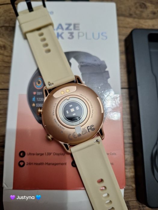 Nowy smartwatch zeblaze btalk 3 plus - champange Gold