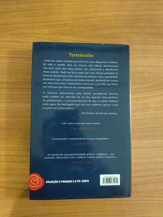 Livro Testemunho Nicolas Sarkozy