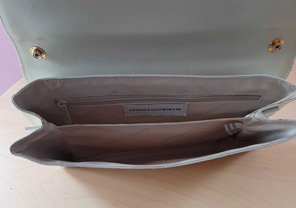 Mala Cerimónia Branco Perola 100% Pele