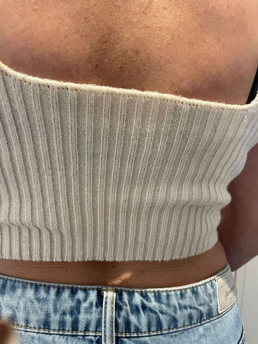 Conjunto top + calças de ganga