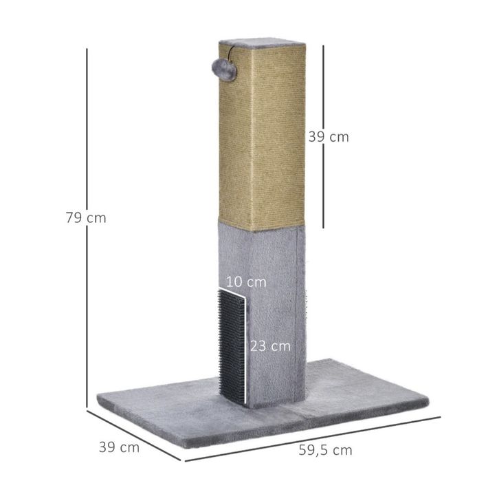 Drapak dla kota szary pojedyńczy