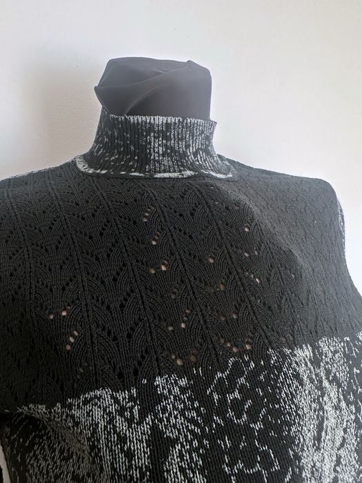Czarny damski sweterek półgolf sweter golf golfik S 36 Vintage Sidenda