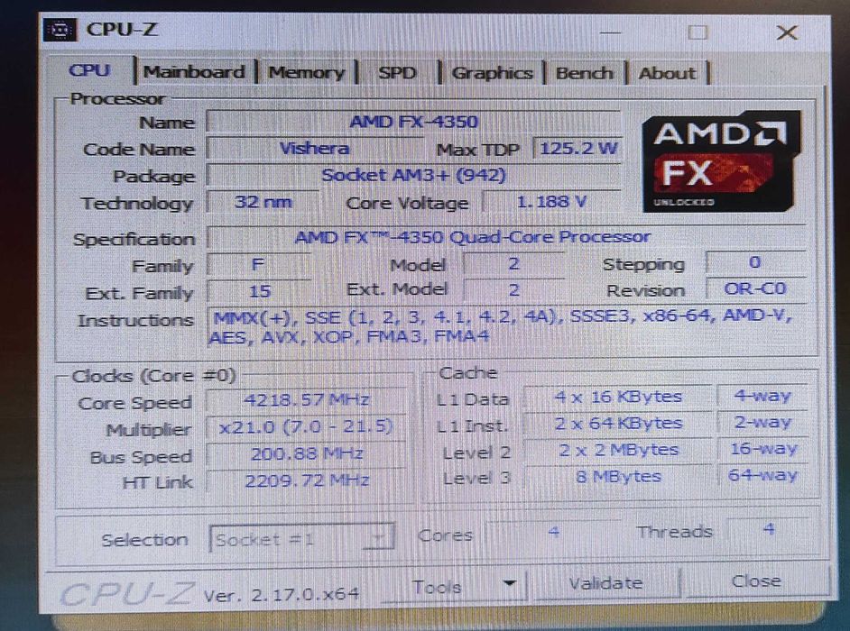 Комплект AM3+ (плата, процесор, пам'ять)