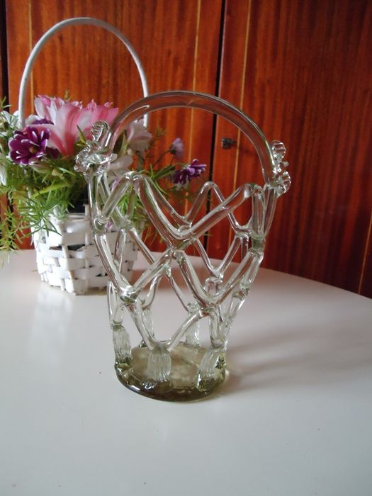 Вінтажна вазочка для фруктів, конфетниця,  корзинка