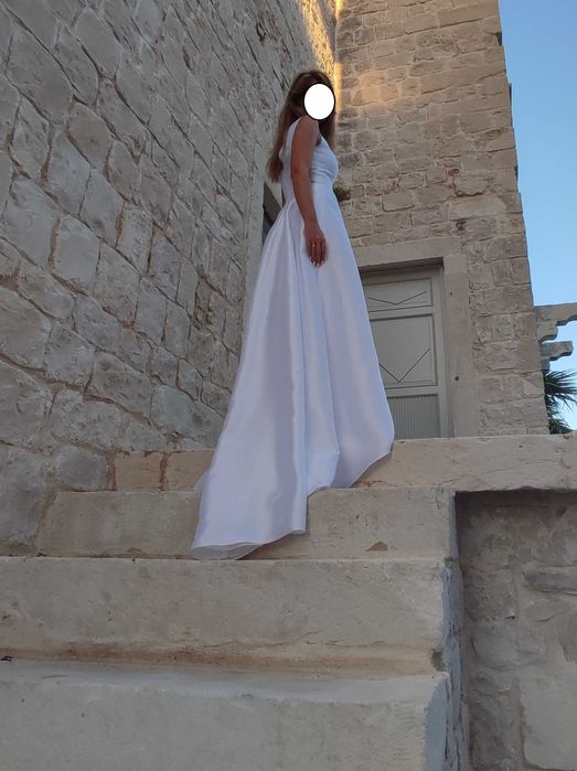 Suknia ślubna jedwab mikado