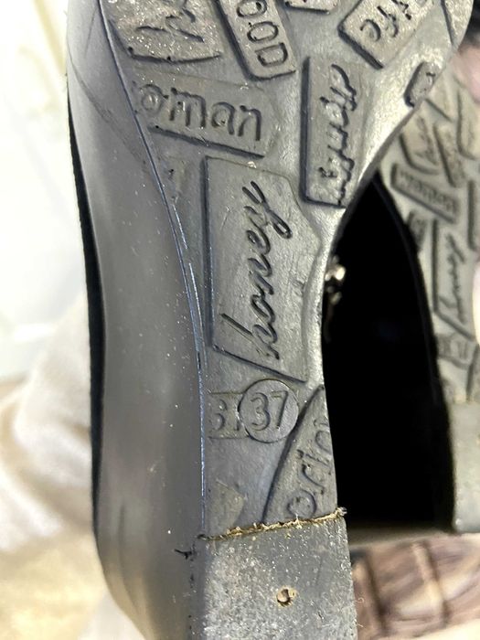 Сапоги жіночі натуральна замша на овчині чорні р. 37  (24,5 см)