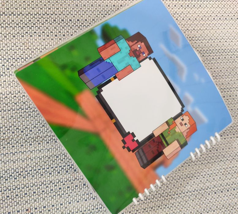 Майнкрафт альбом на липучках. Minecraft