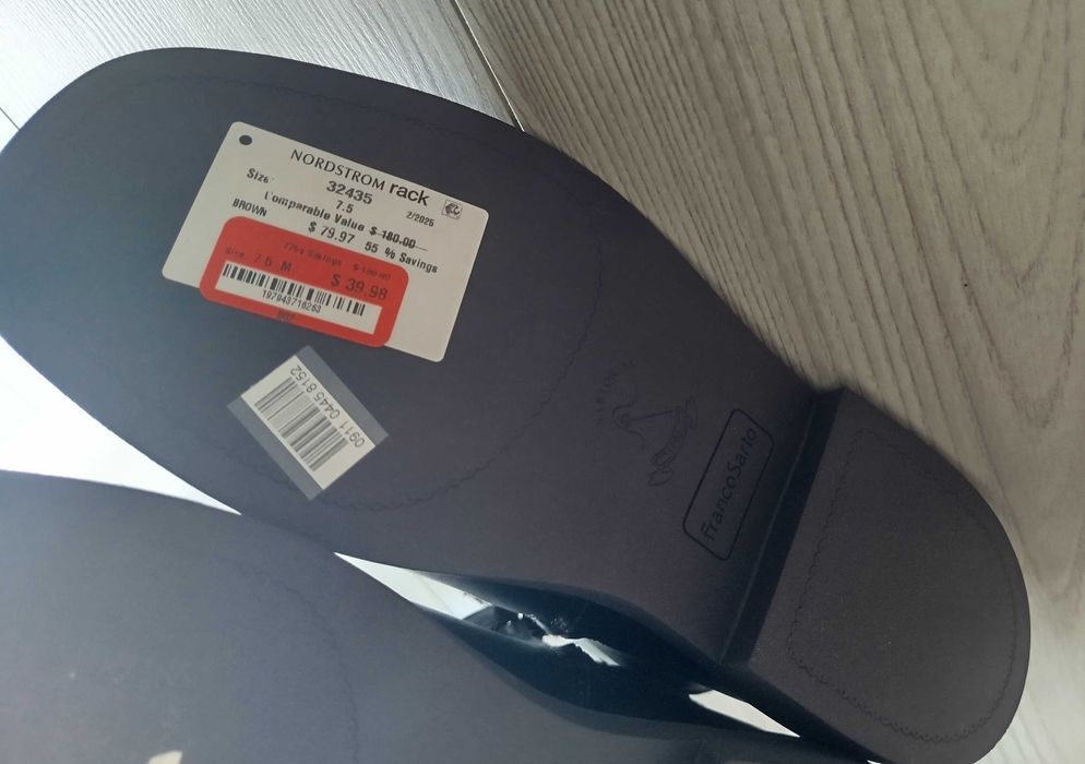 Buty botki damskie skórzane brązowe nowe FrancoSarto, rozmiar 7,5