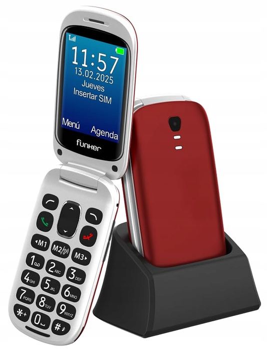 outlet funker e300 max audio 3 4g telefon komórkowy z klapką czerwony
