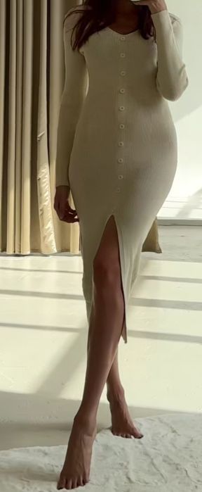 Нова Жіноча сукня плаття в рубчик