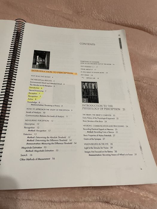 Livro de Psicologia da Perceção: Sensation and Perception