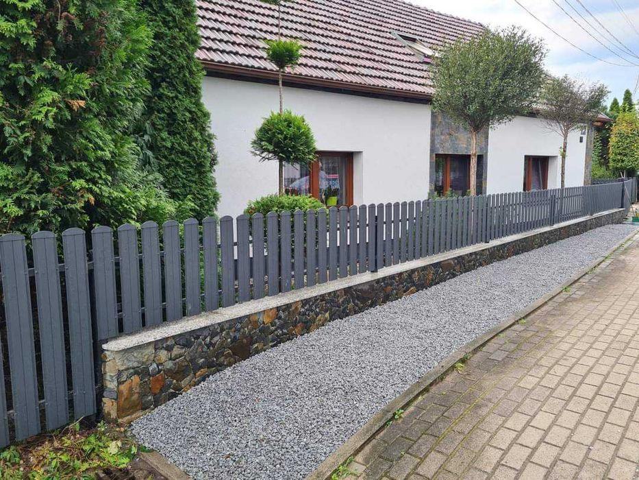 Sztachetki metalowe, sztachety, siatka, panel, ogrodzenie, płot