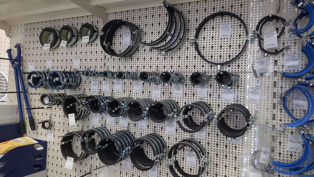 Хомути з гумовою вставкою для вентиляції,сантехніки,пожежогасіння