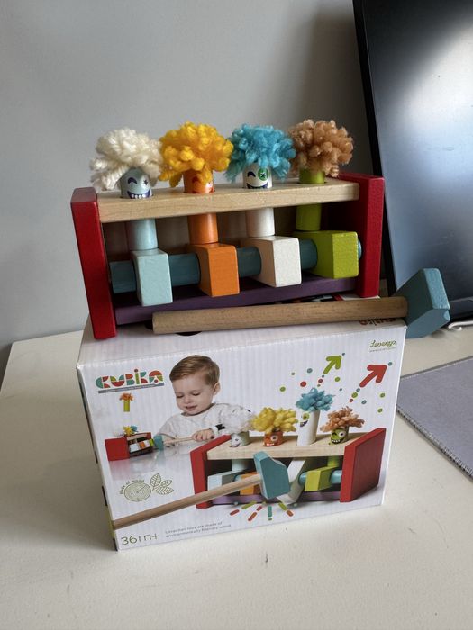 Дерев'яна іграшка стукалка Клоуни-Стрибунці