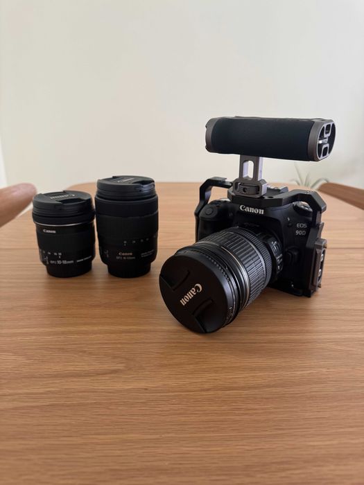 Kit Canon EOS 90D + Kit Lentes + Acessórios (Conjunto)