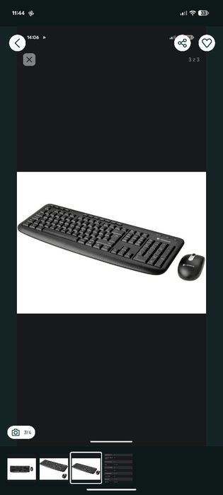 Zestaw Bezprzewodowy Dynabook Toshiba KL50M  Klawiatura + Mysz