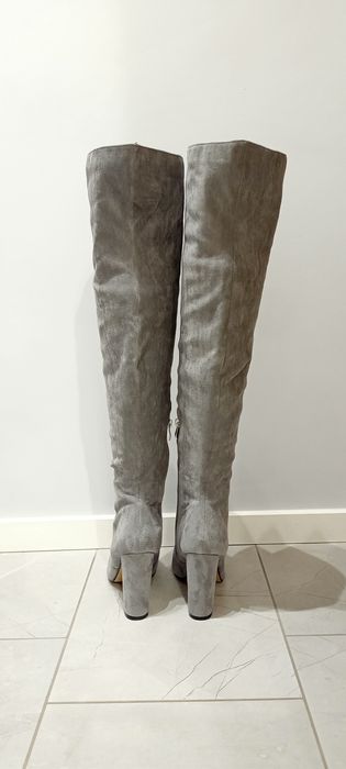 Piękne wysokie kozaki 42 szare