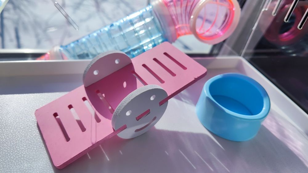 клітка для хомяка простора 3-поверхова акрилова