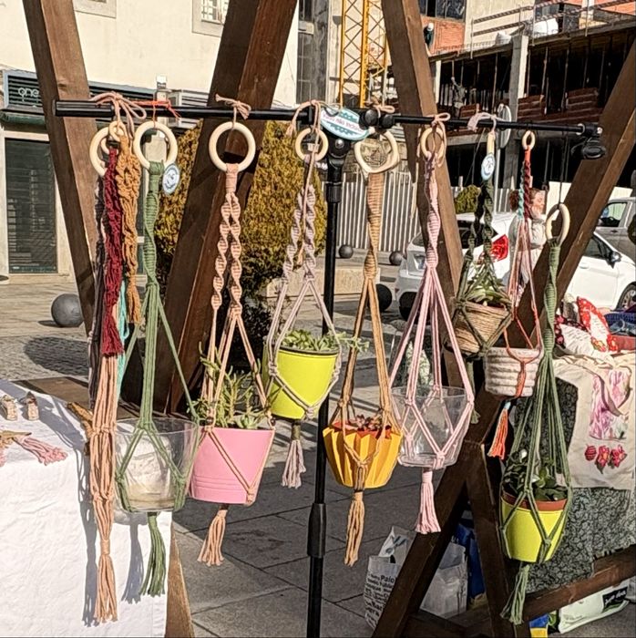 Suportes de Vaso em macrame