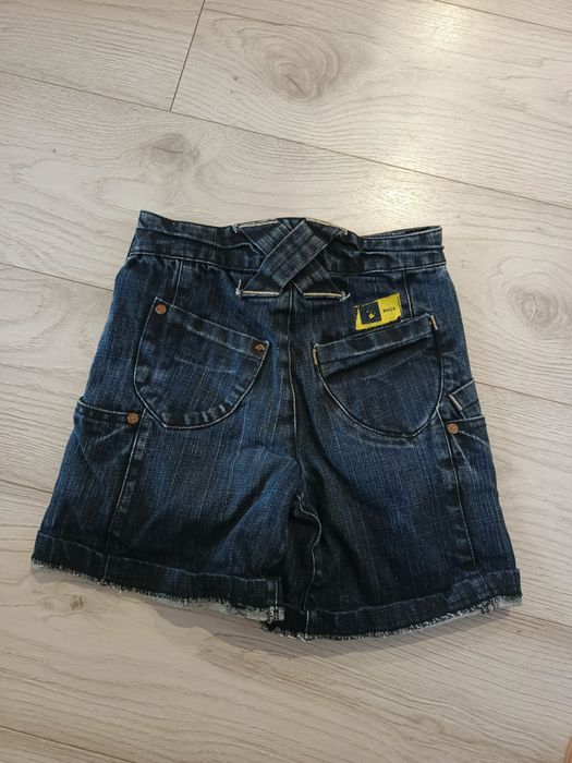 Dżinsowe, krótkie spodenki chłopięce ciemnogranatowe