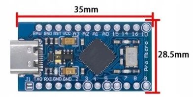 PRO MICRO ATMEGA32u4 (klon Arduino) USB-C