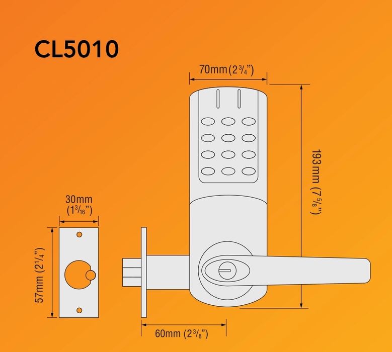 Codelock CL5010 - NOVO! Fechadura com Código. Mecânico e eletrónico.