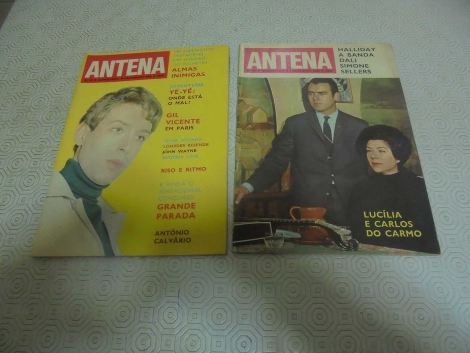 Revistas antigas Antena dos anos 60