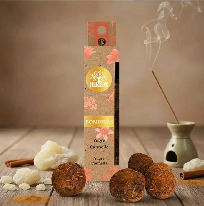 Herbio, naturalne kadzidło w kulkach - yagra i cynamon