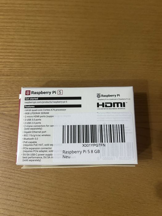Raspberry Pi 8 GB RAM (novo, ainda selado)
