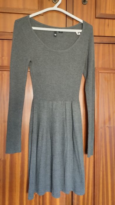 Vestido malha cinza