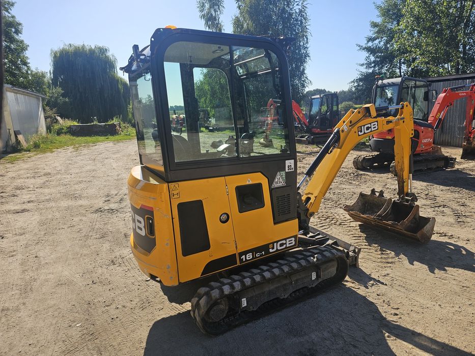 Minikoparka JCB 16C-1, 2022r, 550mth! 3 łyżki, jak 8018, ec18, kx016