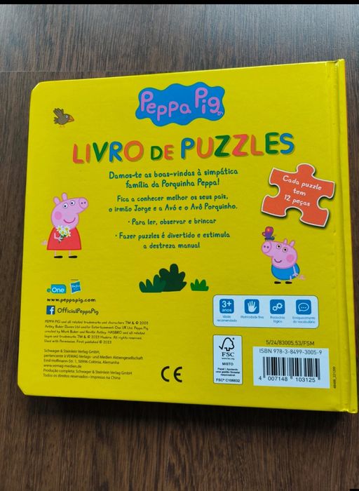 Livro de puzzle da porca peppa